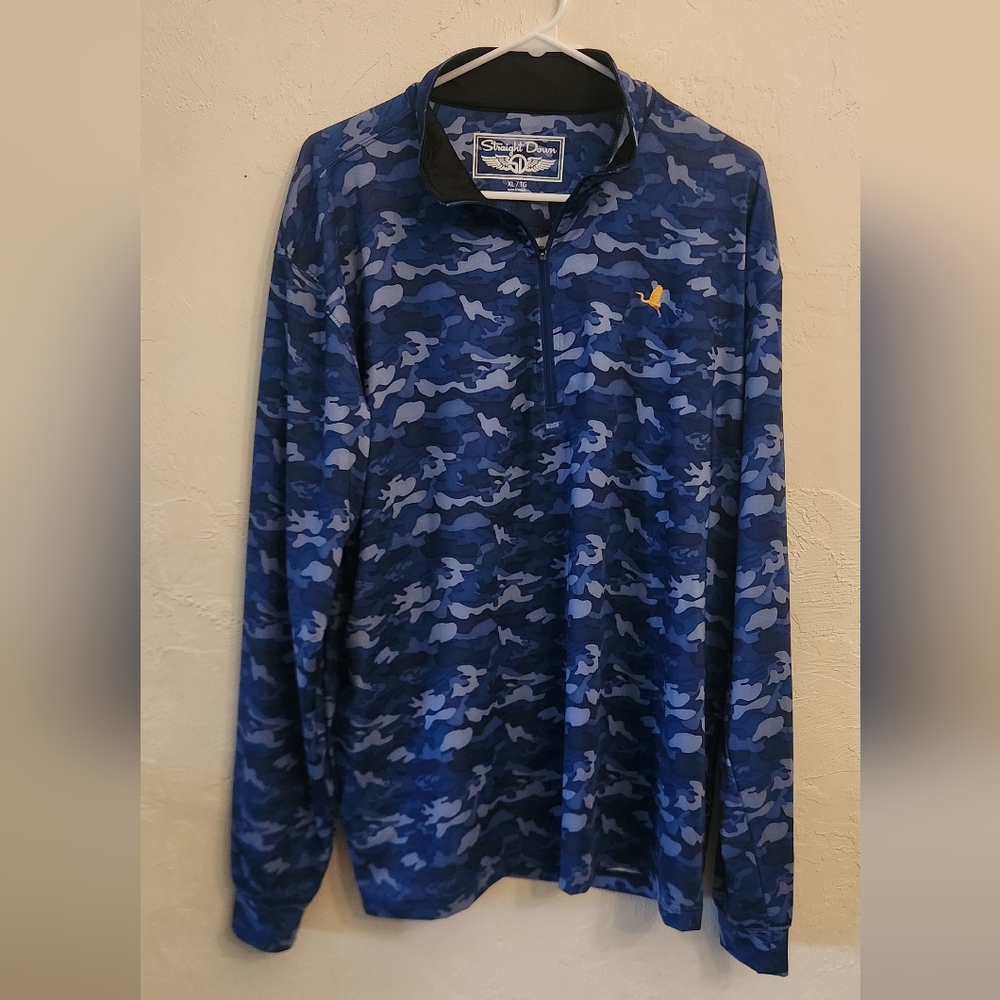 Blue Camo Quarter-Zip Pullover